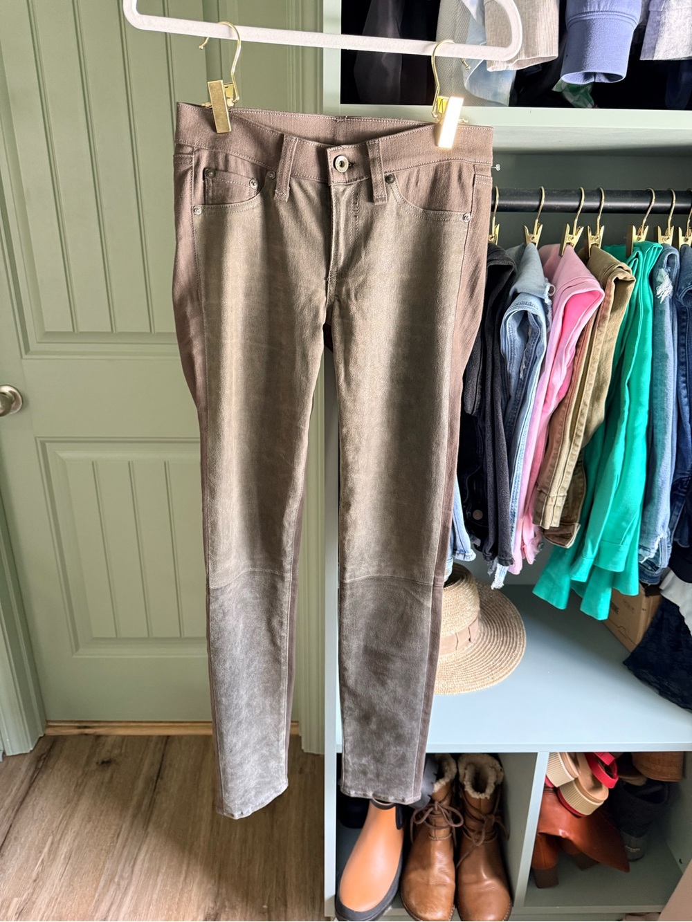 Rag & Bone Women’s Slim Lambs Leather Pants